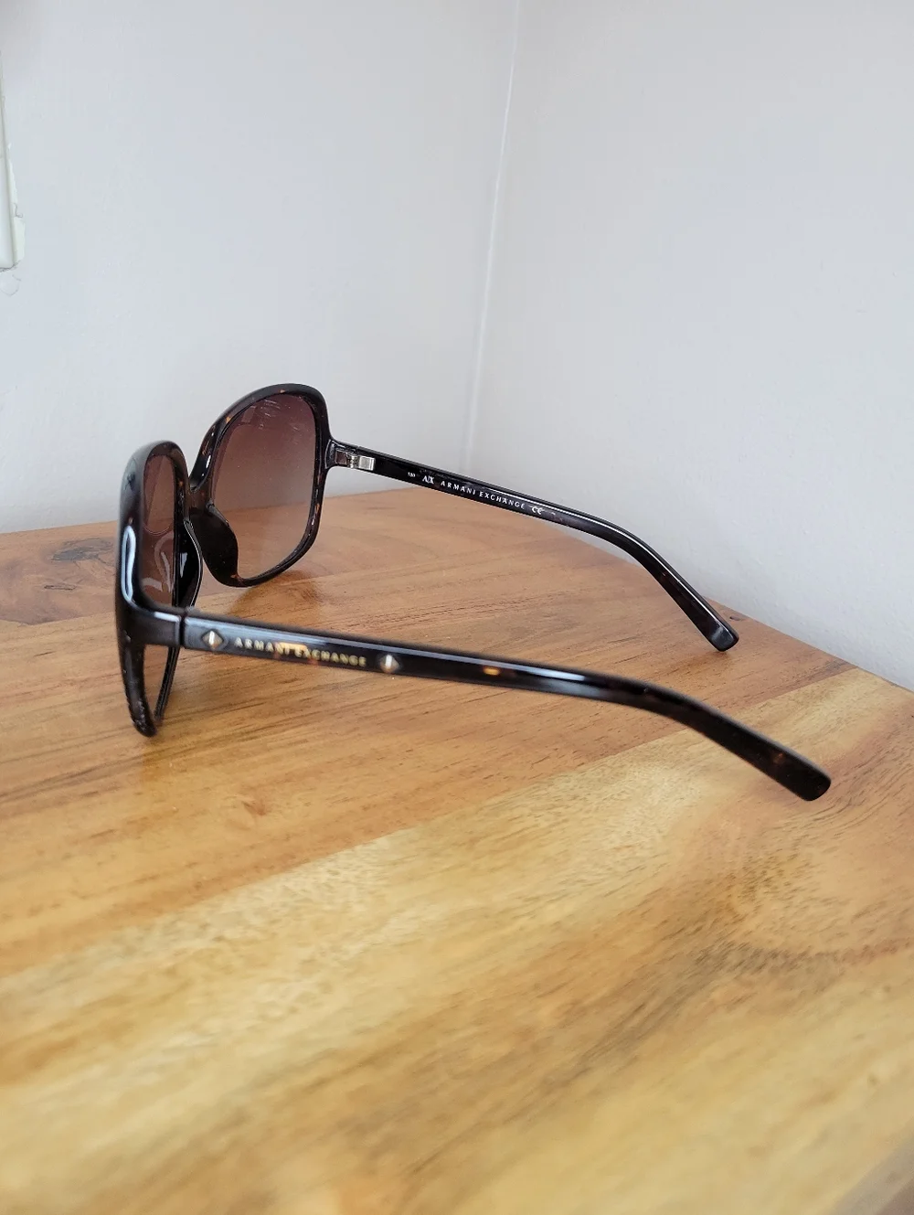Armani Exchange AX208/S V08 Oversized Brown Tortoise Shell Sunglasses 60-17 130